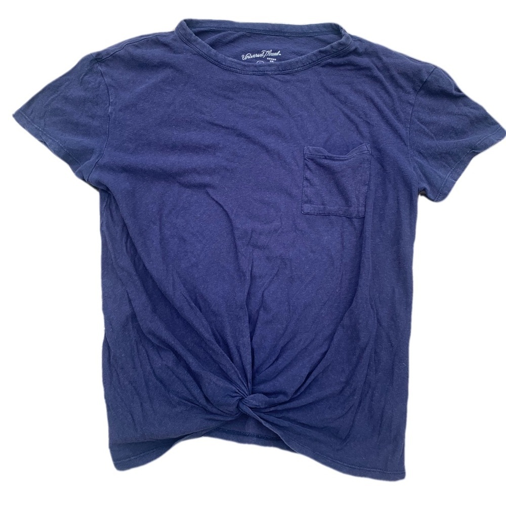 💜 Universal Thread Navy Knot-Front T-Shirt XS